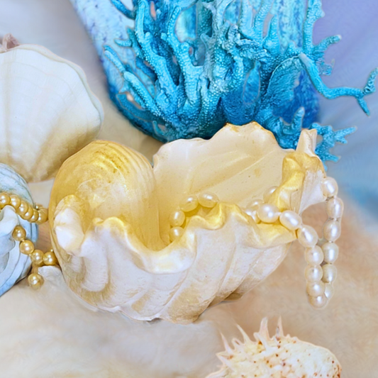 Inspirada en la belleza del océano, Venus es una delicada bandeja con diseño de concha marina, elaborada artesanalmente en resina acrílica biodegradable. Su versatilidad la convierte en el accesorio ideal para guardar joyas, llaves, porta objetos o incluso como recipiente para velas, ya que resiste hasta 200°C.