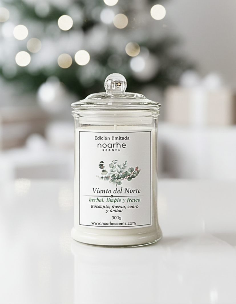 Vela Aromática Viento del Norte | Aroma Amaderado y Fresco | Noarhe scents