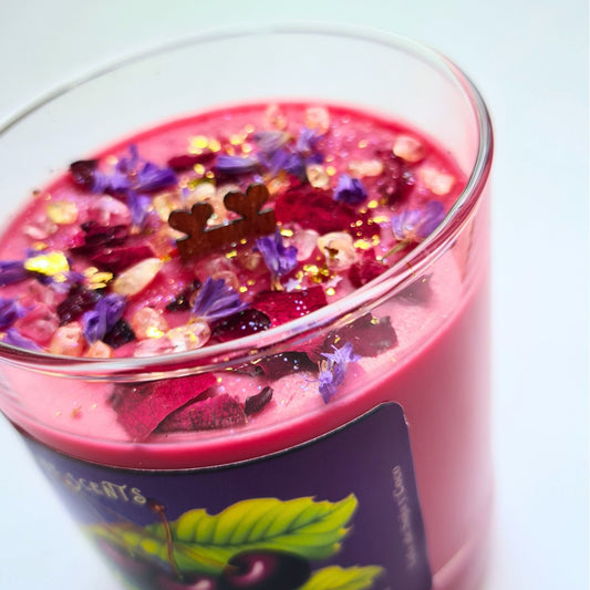 Vela Aromática Black Cherry – Aroma de Cereza Intensa, cera de soja y coco