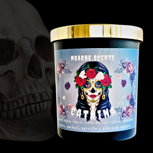 Vela Aromática La Catrina – Cera de soja y coco Edición Limitada